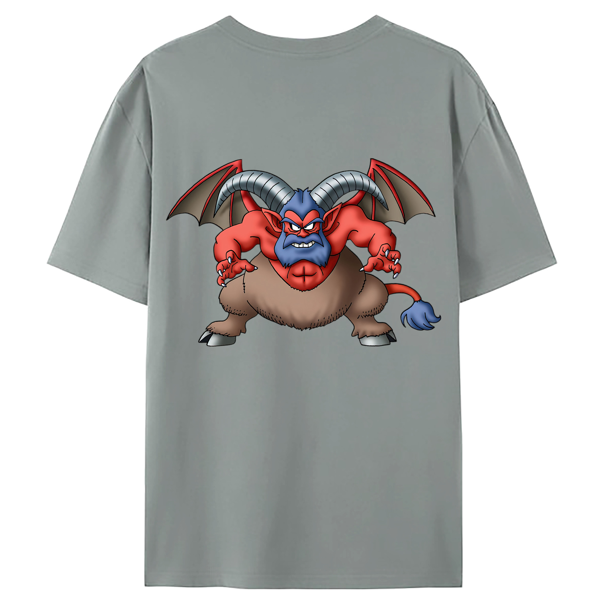 （画像用） ドラゴンクエスト Doragon Kuesuto Dragon Quest 綿100％ メンズ半袖Tシャツ（バックプリント） 通気性
